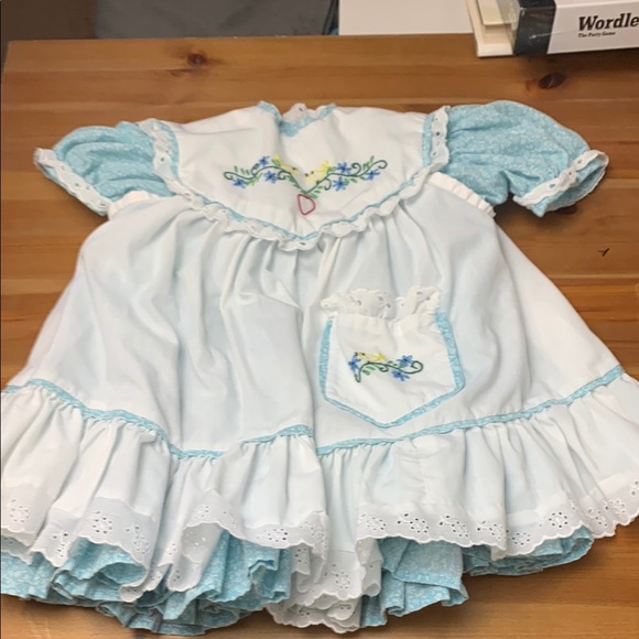 Vintage toddler girls  dress with apron - Picture 1 of 6